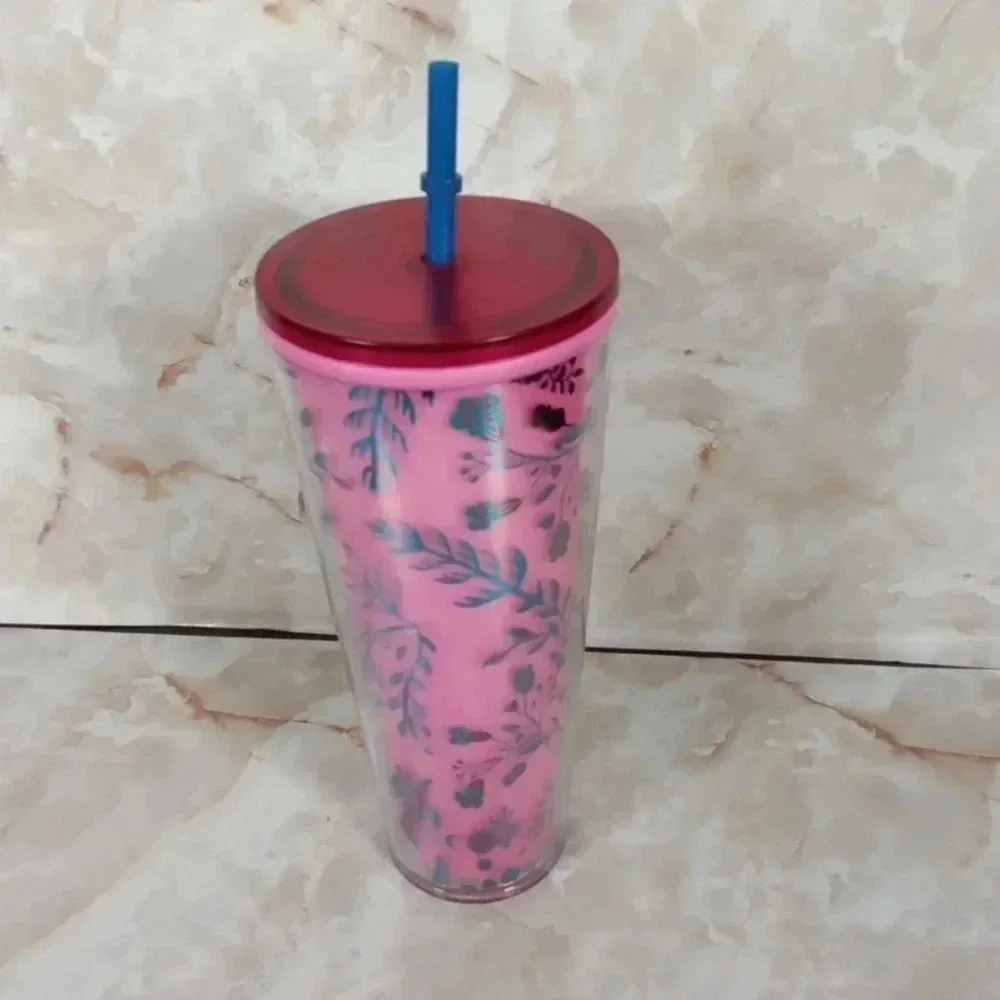 Starbucks 2022 Holiday woodland lace color change pink